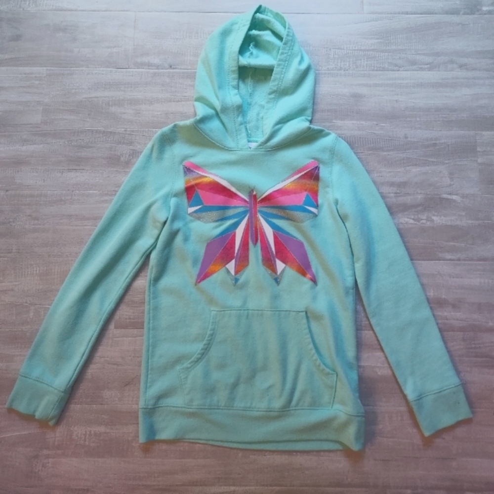 NWOT mint green butterfly soft hoodie